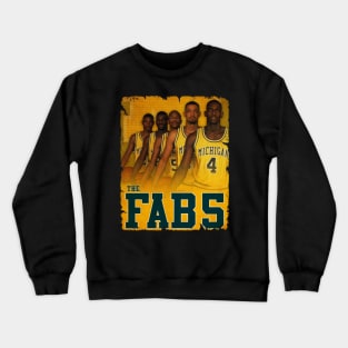 Fab Five - Vintage Design Of Basketball Crewneck Sweatshirt